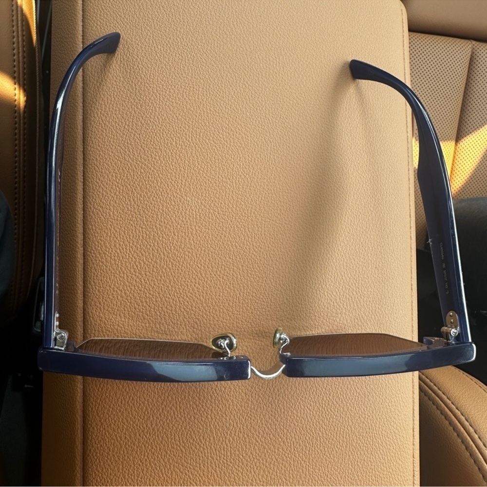New Celine Acetate Blue and Silver Sunglasses - Picture 3 of 7